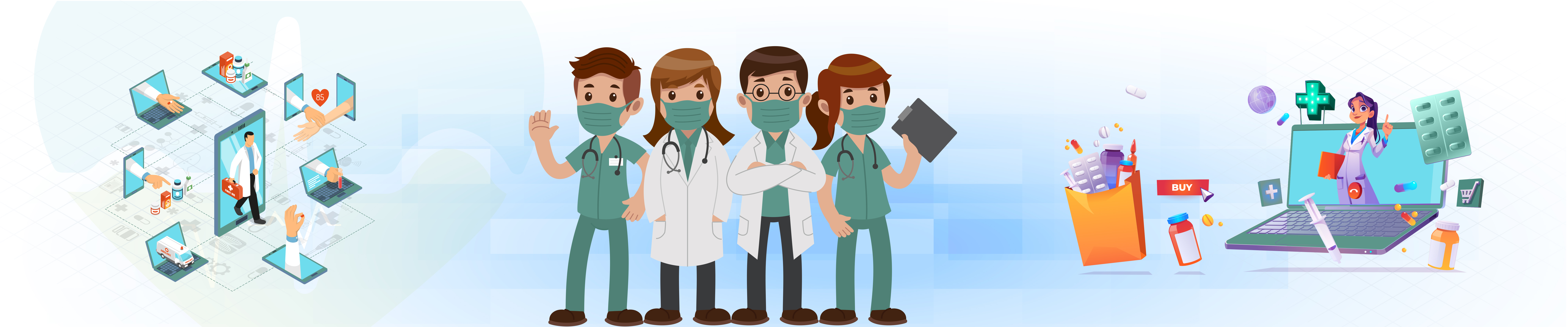 Healthcare platform illustration